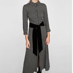 Zara sale!! English country side Checkered dress